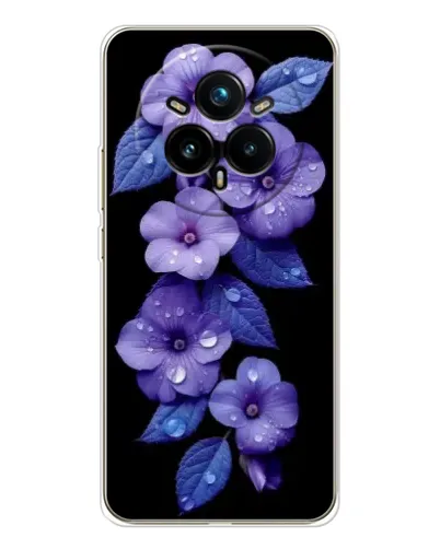 Чохол для Realme 14 Pro Plus з картинкою «Фіолетові квіти з росою» Чохол для Realme 14 Pro Plus з картинкою «Фіолетові квіти з росою»