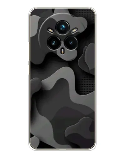 Чехол для Realme 14 Pro Plus с картинкой «Темный абстрактный камуфляж»