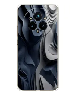 Чохол для Realme 14 Pro Plus з картинкою «Об'ємні сині складки»