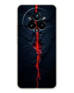 Чехол для Realme 14 Pro Plus с картинкой «Kрасная лавовая трещина»
