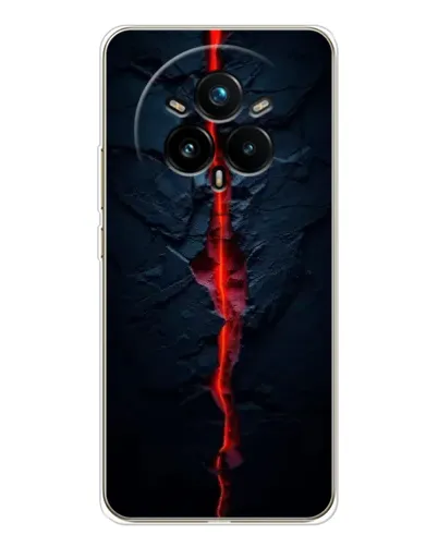 Чехол для Realme 14 Pro Plus с картинкой «Kрасная лавовая трещина»