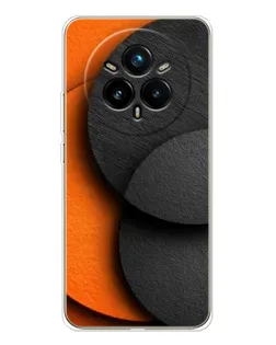 Чехол для Realme 14 Pro Plus с картинкой «Геометрия оранжевых кругов»