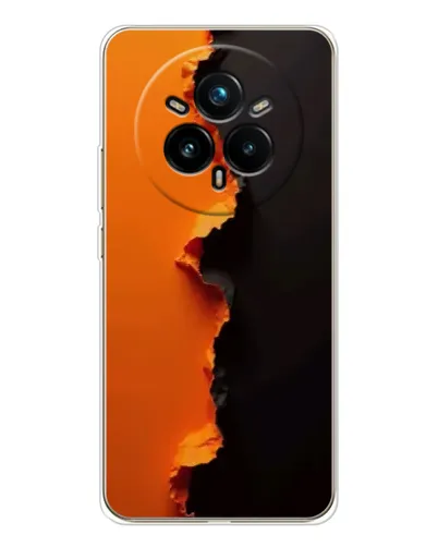 Чехол для Realme 14 Pro Plus с картинкой «Оранжевый разлом»
