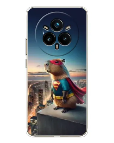 Чохол для Realme 14 Pro Plus з картинкою «Капі-мен супергерой» Чохол для Realme 14 Pro Plus з картинкою «Капі-мен супергерой»