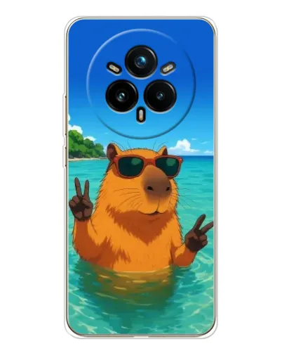 Чохол для Realme 14 Pro Plus з картинкою «Морська капібара» Чохол для Realme 14 Pro Plus з картинкою «Морська капібара»