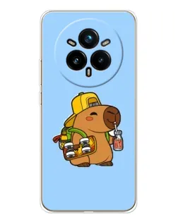 Чохол для Realme 14 Pro Plus з картинкою «Капібара на скейті»