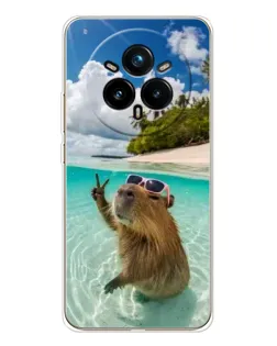 Чохол для Realme 14 Pro Plus з картинкою «Капібара на морі»