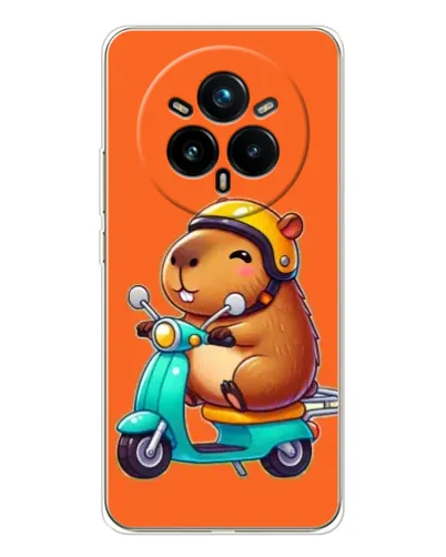 Чохол для Realme 14 Pro Plus з картинкою «Капібара на скутері» Чохол для Realme 14 Pro Plus з картинкою «Капібара на скутері»
