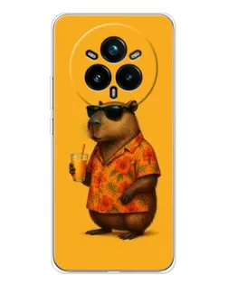 Чохол для Realme 14 Pro Plus з картинкою «Капібара на відпочинку»