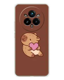 Чохол для Realme 14 Pro Plus з картинкою «Капібара з серцем»