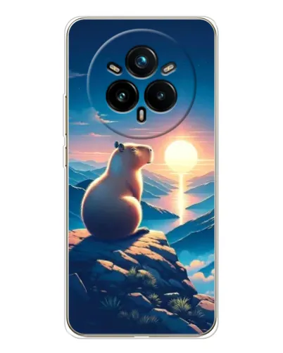 Чохол для Realme 14 Pro Plus з картинкою «Захід сонця з капібарою» Чохол для Realme 14 Pro Plus з картинкою «Захід сонця з капібарою»