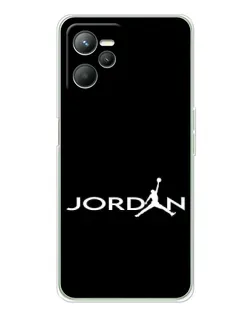 Чехол для Realme 14 с картинкой «Jordan White Logo»