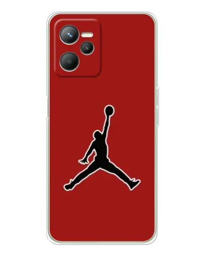 Чехол для Realme 14 с картинкой «Jordan Red Back»