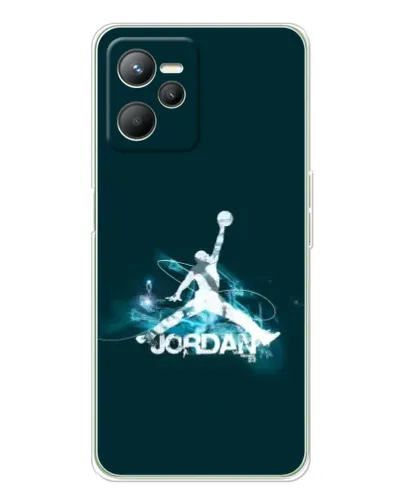 Чехол для Realme 14 с картинкой «Jordan Blue Fire»