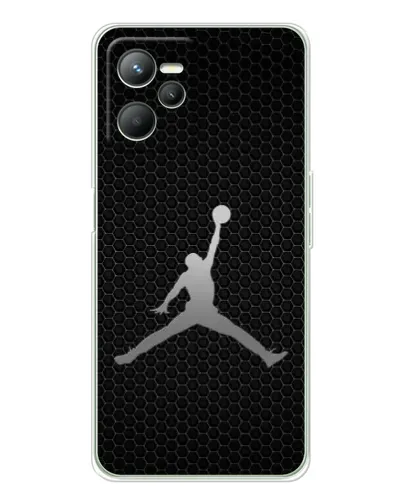 Чехол для Realme 14 с картинкой «Jordan Dark Carbon»