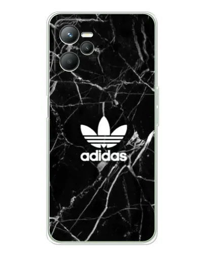 Чехол для Realme 14 с картинкой «Белый мрамор Adidas»