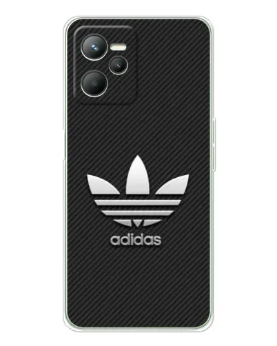 Чехол для Realme 14 с картинкой «Adidas Карбоновая текстура»