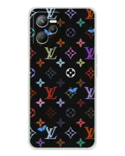 Чехол для Realme 14 с картинкой «Цветная монограмма LV»