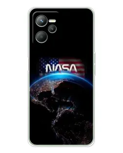 Чехол для Realme 14 с картинкой «Земля из космоса NASA»
