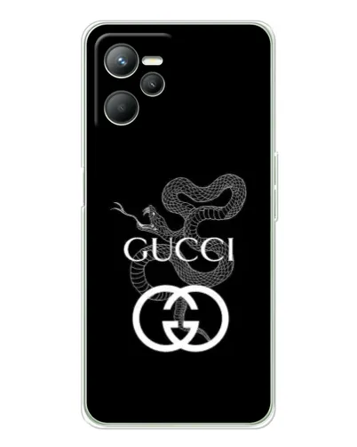 Чехол для Realme 14 с картинкой «Gucci — серебряная змея»