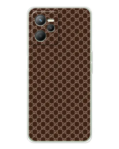 Чехол для Realme 14 с картинкой «Gucci — шоколадная сетка» Чехол для Realme 14 с картинкой «Gucci — шоколадная сетка»