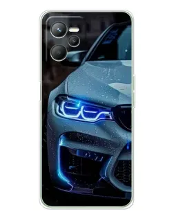 Чохол для Realme 14 з картинкою «Погляд BMW з синіми фарами»