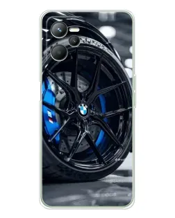 Чехол для Realme 14 с картинкой «Колесо BMW вблизи»