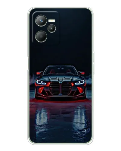Чехол для Realme 14 с картинкой «BMW на мокрой дороге»