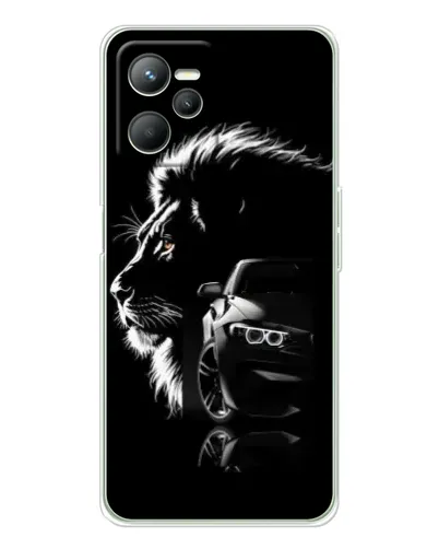 Чехол для Realme 14 с картинкой «BMW и лев»