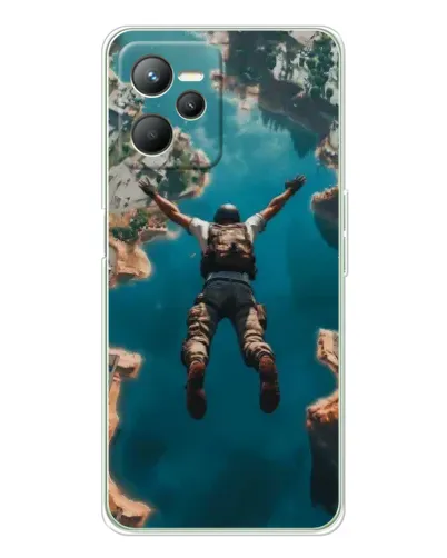Чехол для Realme 14 с картинкой «PUBG — свободное падение»