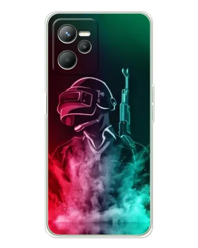 Чехол для Realme 14 с картинкой «PUBG — огненный воин»