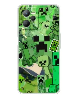 Чохол для Realme 14 з картинкою «Кріпери Minecraft»