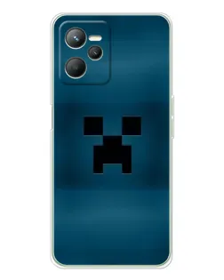 Чехол для Realme 14 с картинкой «Крипер текстура»