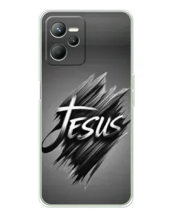 Чехол для Realme 14 с картинкой «Надпись Jesus Graffiti»