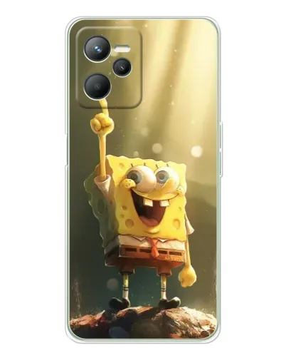 Чохол для Realme 14 з картинкою «Сяючий Спанч Боб»