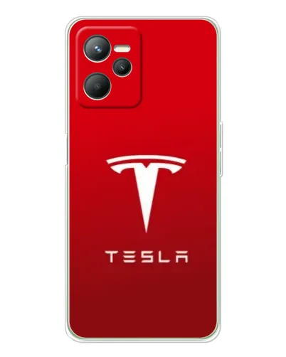 Чехол для Realme 14 с картинкой «Tesla Red Classic»