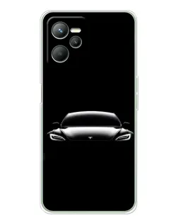 Чехол для Realme 14 с картинкой «Фары Tesla Night»