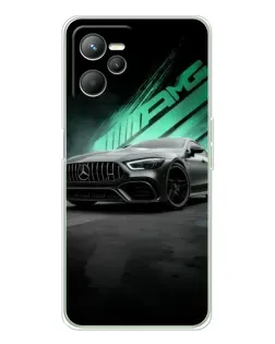 Чехол для Realme 14 с картинкой «Темный Mercedes AMG»