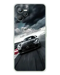 Чехол для Realme 14 с картинкой «Гоночный Mercedes AMG»