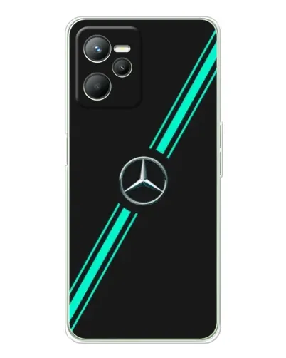 Чехол для Realme 14 с картинкой «Спортивные линии Mercedes» Чехол для Realme 14 с картинкой «Спортивные линии Mercedes»