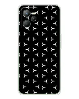 Чехол для Realme 14 с картинкой «Mercedes паттерн звезд»