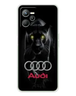 Чехол для Realme 14 с картинкой «Пантера и Audi»