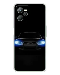 Чехол для Realme 14 с картинкой «Audi в неоне»