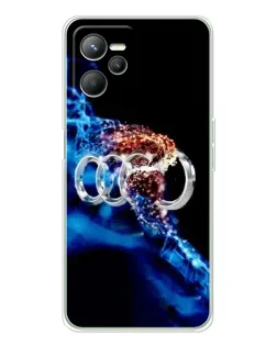 Чехол для Realme 14 с картинкой «Энергия лого Audi»