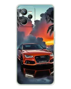 Чехол для Realme 14 с картинкой «Audi — закат»