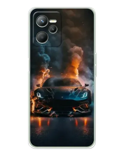 Чехол для Realme 14 с картинкой «Lamborghini дымная эстетика»