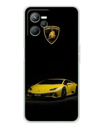 Чехол для Realme 14 с картинкой «Lamborghini желтый акцент»
