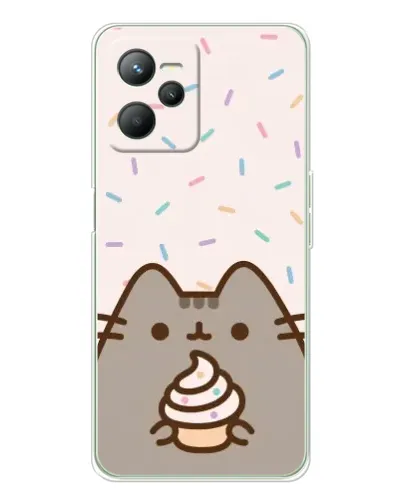 Чехол для Realme 14 с картинкой «Пушин с кексом» Чехол для Realme 14 с картинкой «Пушин с кексом»