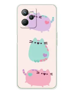 Чохол для Realme 14 з картинкою «Pusheen тріо» Чохол для Realme 14 з картинкою «Pusheen тріо»