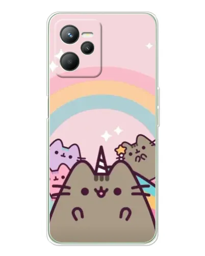Чехол для Realme 14 с картинкой «Единорог Pusheen» Чехол для Realme 14 с картинкой «Единорог Pusheen»